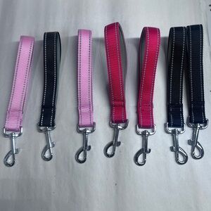 Bulk - Set of short Dog Leash in Pink, Red, and Black. For big dog - all new